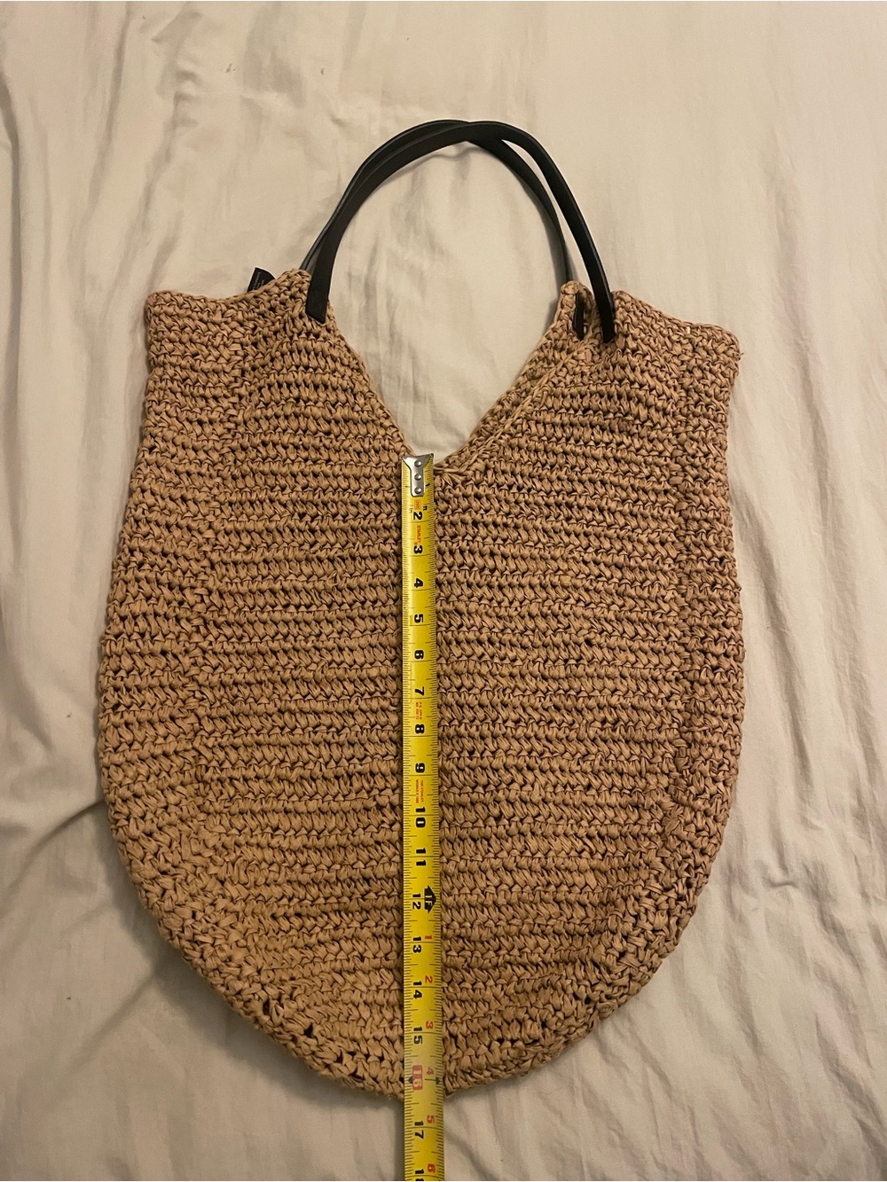 Banana Republic Natural Woven Tote with Black Handles - Picture 5 of 6